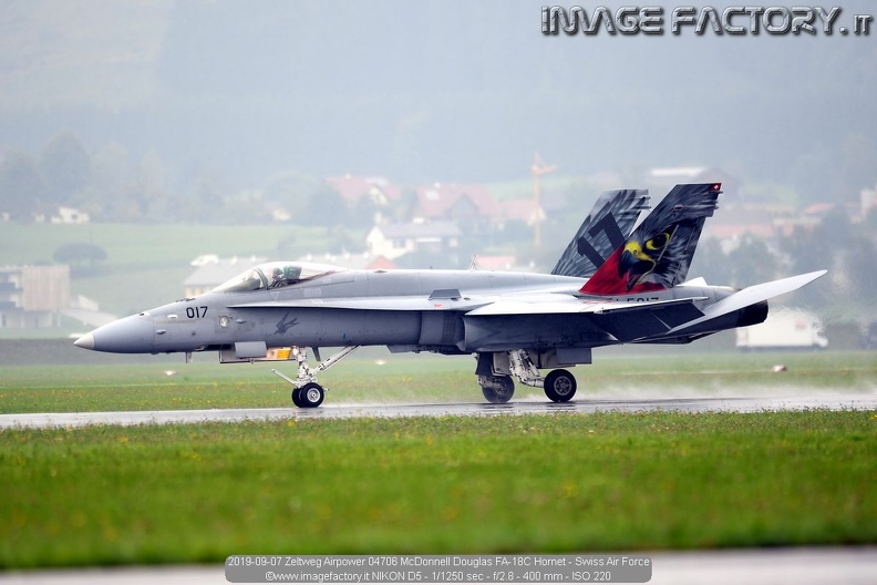2019-09-07 Zeltweg Airpower 04706 McDonnell Douglas FA-18C Hornet - Swiss Air Force.jpg